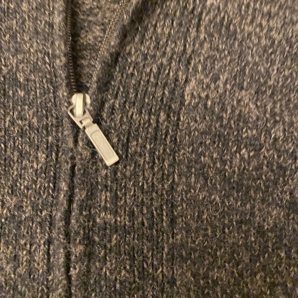 Cabin Core Hechter Men’s LARGE Sweater Wool Full Zip Grey - Picture 6 of 12